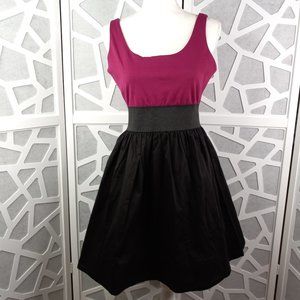 Catwalk Studio Large Dress Pink Tank Black Full Skirt Exposed Zipper